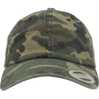 Brandit Textil Low Profile Camo Washed Cap grün Einheitsgröße