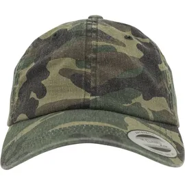Brandit Textil Low Profile Camo Washed Cap grün Einheitsgröße