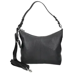 Henkeltasche BURKELY "BURKELY Taschen Glattleder", Damen, Gr. one size, schwarz, Taschen