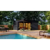 Lasita Maja Gartenhaus 5 x 5 m Grau