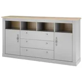 Lomadox Sideboard 198 x 104 x 44 cm grau