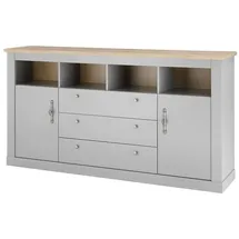 Lomadox Sideboard 198 x 104 x 44 cm grau