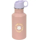 Lässig Trinkflasche Edelstahlflasche BPA-frei 500ml Kinder Kita Kindergarten auslaufsicher mit Sporttrinkverschluss/Bottle Stainless Steel Pattern Party rose/lilac