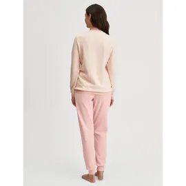CALIDA Soft Dreams Bündchen-Pyjama Beige/Pink 40/42