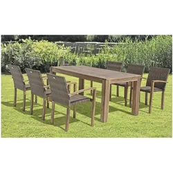 Garten Holz Tisch 180x90 Akazie Esstisch Terrasse Möbel Gartentisch