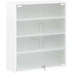 Tchibo - Medikamentenschrank »Wido« - 64x19,6x71cm - weiß - Glas / Holz / Acryl