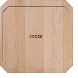 cozze Gusseisenpfanne 33 x 33 cm mit Holzbrett