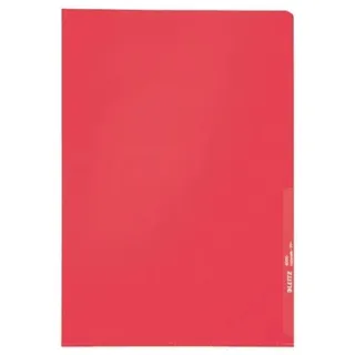 Leitz Sichthüllen DIN A4 rot genarbt 0,13 mm, 100 St.