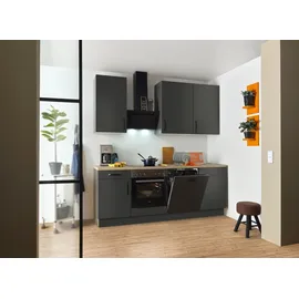 WIHO KÜCHEN Küchenzeile Simi 220 cm grau