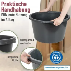 berdal rubber en plastics b. v. Mörtelkübel 40 l rund schwarz