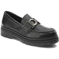 Schwarze Mokassins Nessi Elegante Damenschuhe, 37