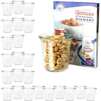 Mambocat 24er Set Weck Sturzgläser 290ml hoch, 1/5L Gläser