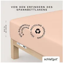 schlafgut Spannbettlaken Jersey 90 x 190 - 100 x 220 cm Rot