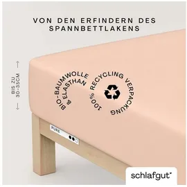 schlafgut Spannbettlaken Jersey 90 x 190 - 100 x 220 cm Rot