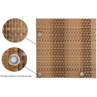 Progresja Polyrattan Balkonsichtschutz mit Metallösen - Stroh 0,9m x 5m