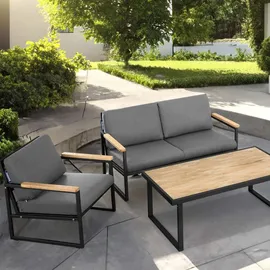 konsimo® TRIBO Loungesofa grau/schwarz