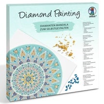 Buntpapierfabrik Ludwig Bähr Diamond Painting "Diamantane Mandala Set 5", hellblau / taupe / weiß