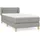 vidaXL Boxspringbett mit Matratze Hellgrau 100x200 cm Stoff - Grau