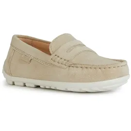 GEOX New Fast Boy A Moccasin, LT BEIGE, 26