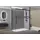 Bernstein Eckdusche mit Schiebetür Soft-Close DX906 FLEX Schwarz matt- - Breite: wählbar, Breite Schiebetür-Element:100cm, Breite Sei...