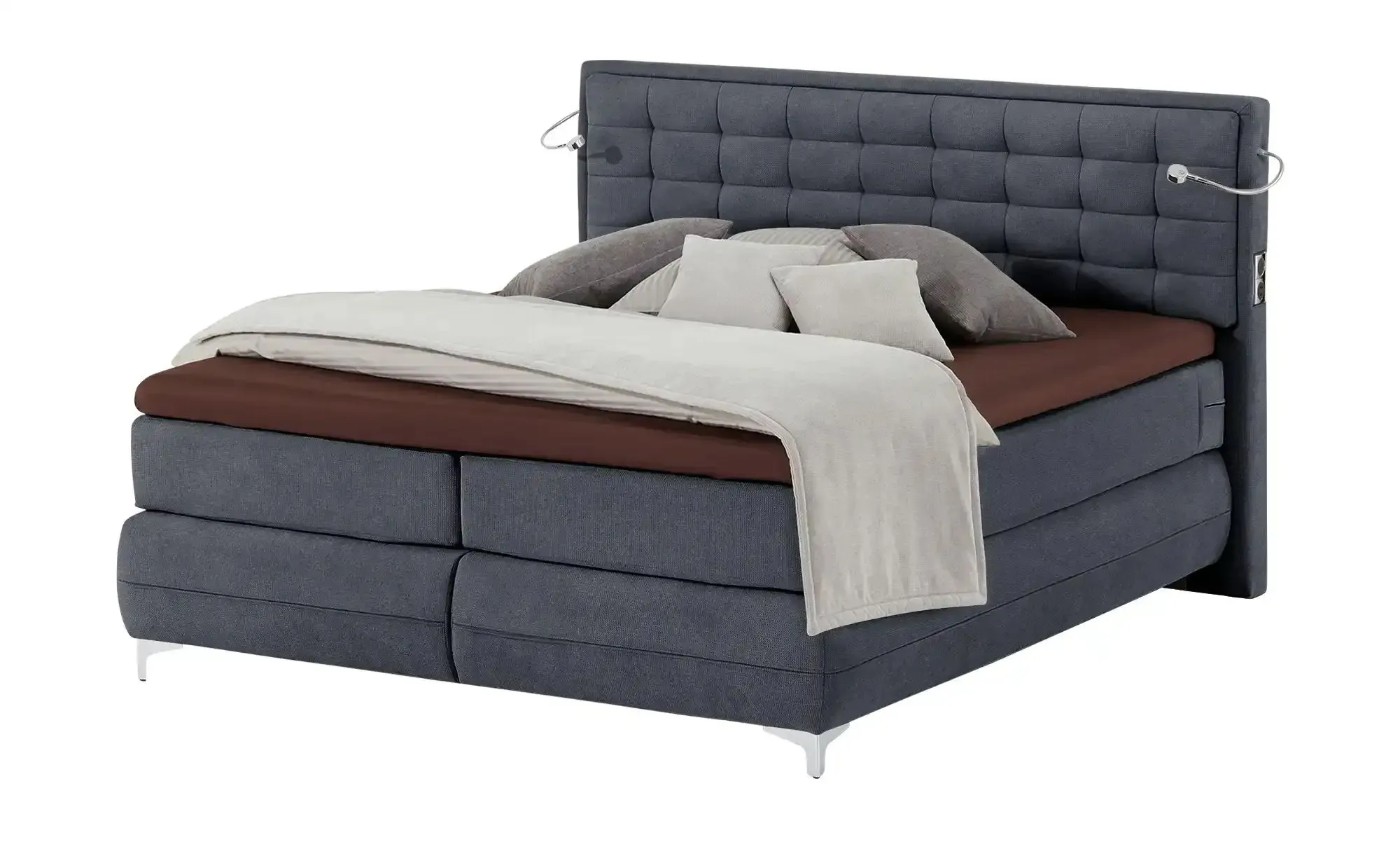 Musterring Boxspringbett Premiumversion Dubai , blau , Maße (cm): B: 217 H: 124