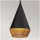 Elstead Lighting Daphne 1-flg. Ø 18,1 cm matt schwarz/natur