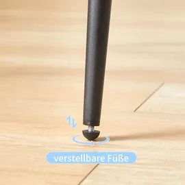 Deuline Esszimmerstühle Essstühle Samtbezug Polsterstuhl Stühle Esszimmer Stuhl Milano 4er-Set GRAU 521252 - Grau