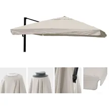 MCW Ersatzbezug für Ampelschirm 3 x 4 m Polyester Creme-Grau