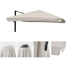 MCW Ersatzbezug für Ampelschirm 3 x 4 m Polyester Creme-Grau