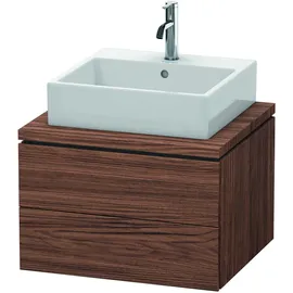 Duravit L-Cube 62x54,7cm, Nussb dkl., f Kons, 2 Schub.