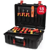 Wiha Werkzeugkoffer Basic Set L electric 18-tlg. rot/gelb