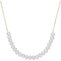 Luigi Merano Kette mit Süßwasser Perlen, Gold 585 45 cm Weiss Damen