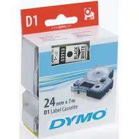 Dymo Schriftbandkassette Dymo D1 24mmx7m schwarz/weiß Packung mit 5