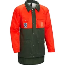 KOX Woodix Schnittschutzjacke mit Bauchschutz SignalOrange/Grün Größe 50/52