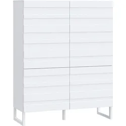 Highboard FORTE "Bretania", weiß, B:109,9cm H:140cm T:41,6cm, Spanplatte, Sideboards