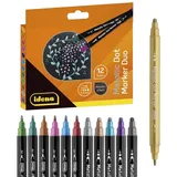 IDENA Marker Metallic Dot DUO 12 St.