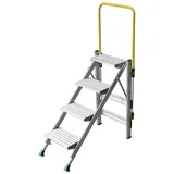 FACAL Klapptreppe Plio mit Sicherheitsbügel Aluminium 4 Stufen