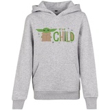 Mister Tee Mandalorian The Child Kapuzenpullover Heather Grey 134-140 cm