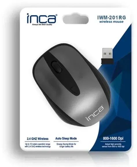 Inca Maus IWM-201RG Nano-USB Wireless 1600 DPI GR/SW retail - Maus