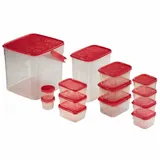 xavax Frischhaltedose rot 0,2 l 18-teiliges Set