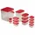 xavax Frischhaltedose rot 0,2 l 18-teiliges Set