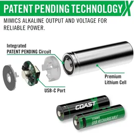 Coast AAA USB-C Ladeanschl.