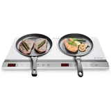 Doppel Induktionskochplatte 3500W 2 Kochfelder Timer Touch Display Topferkennung