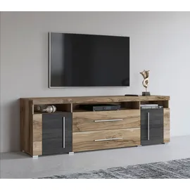OTTO home TV-Lowboard 182 cm satin nussbaumfarben/darkwood