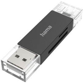 Hama 00200127 Kartenleser, USB 3.0 Type-A/Type-C