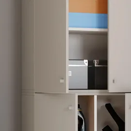 VCM Mehrzweckschrank Lona XXL ca.70x223x39cm Grau