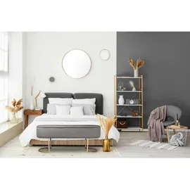 Kayoom Sitzbank, Grau, Holz, Metall, Textil, Sperrholz, 105x41x40 cm, Esszimmer, Bänke, Sitzbänke