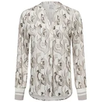 Emily van den Bergh Blusenshirt in taupe mehrfarbig -