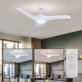 V-Tac 132 cm Deckenventilator weiß inkl. Fernbedienung