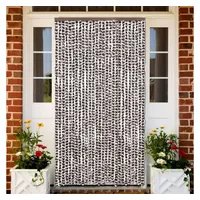 VidaXL Fliegenvorhang Braun und Weiß 118x220 cm Chenille